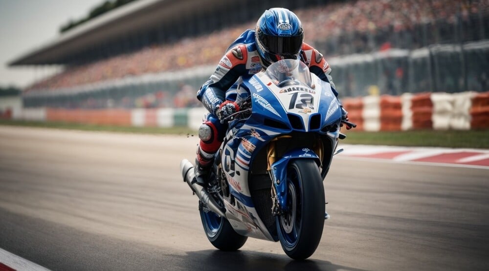 Carenado de una moto de competición