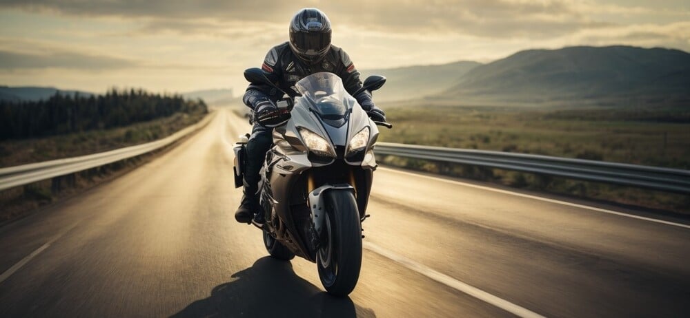 Carenado de una moto deportiva