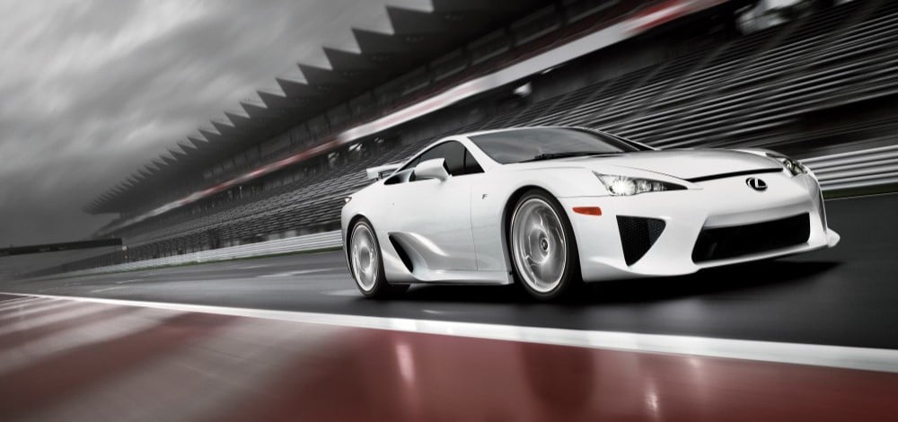 El Lexus LFA en un circuito