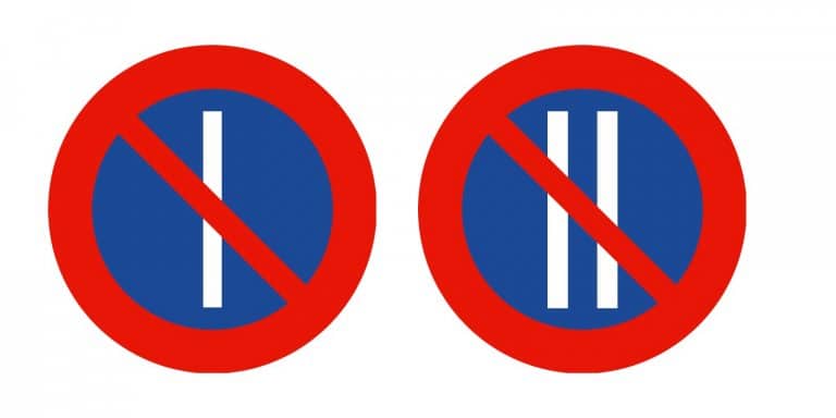 Senal estacionamiento con numero