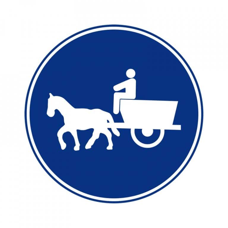 Senal carro con caballo