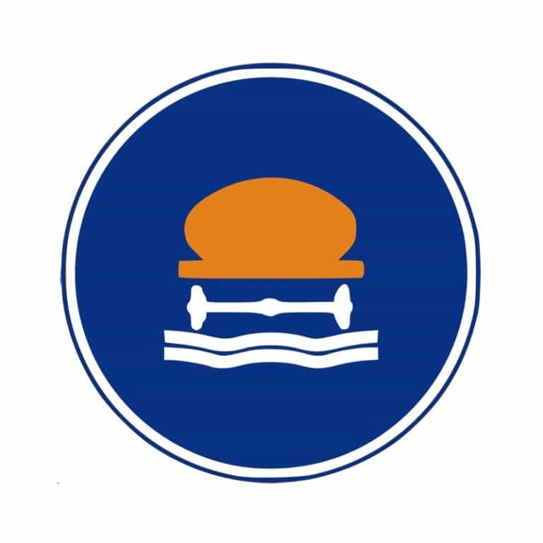 Senal camion naranja