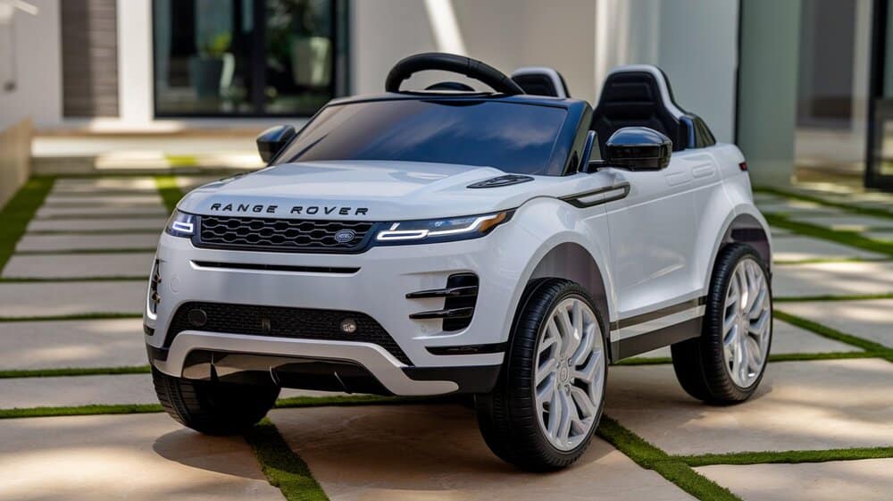 En la foto se ve un coche para niños inspirado en el Range Rover 