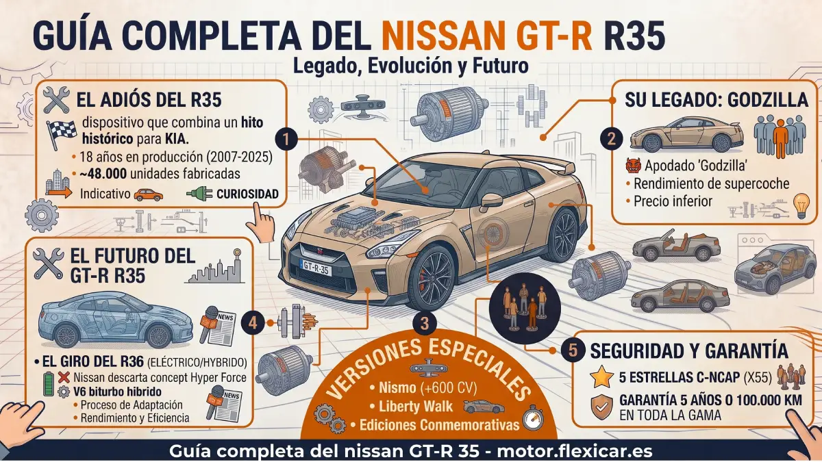 Infografía del Nissan GT-R35