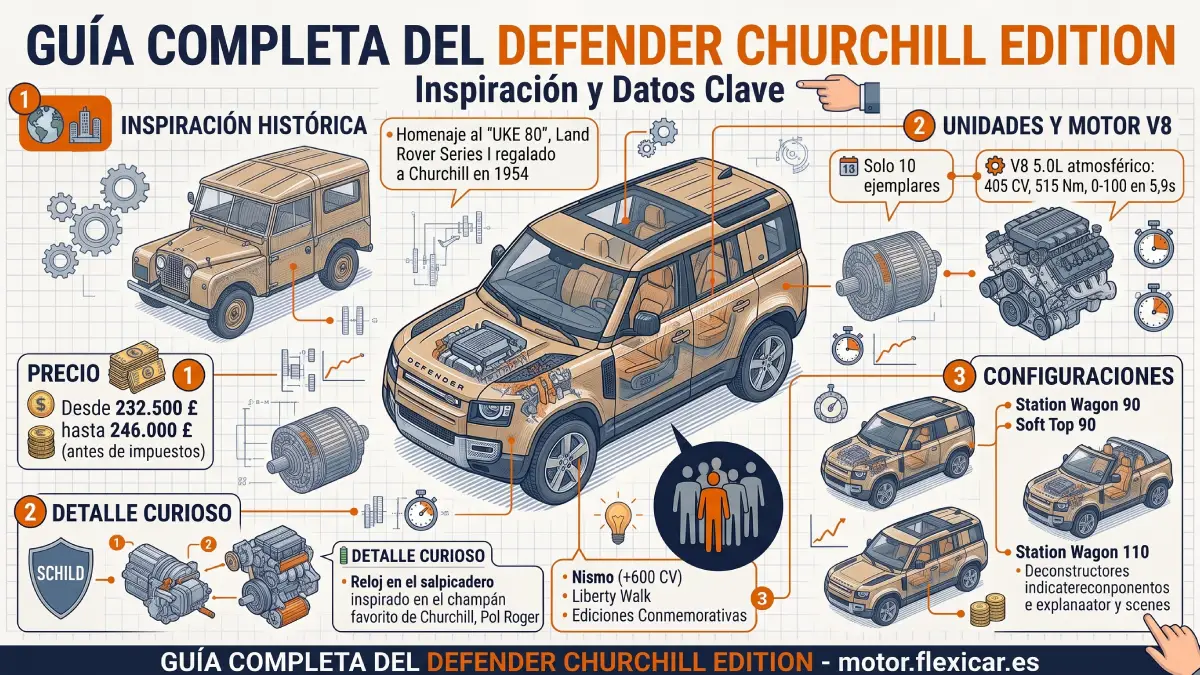 Infografía completa del Classic Defender