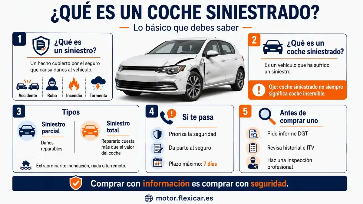Infografía explicativa de lo que es un siniestro