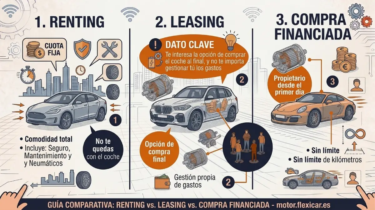 Infografía Renting vs Leasing