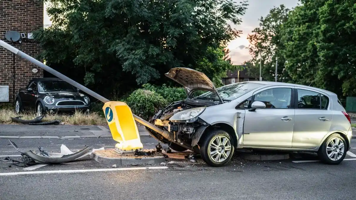 Coche siniestro en la calle