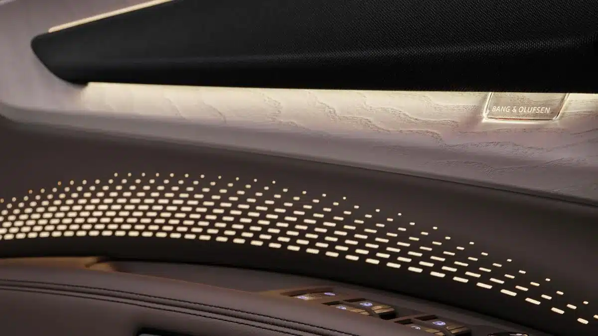 Detalle de la iluminación ambiental e interior de puerta del Audi Q9