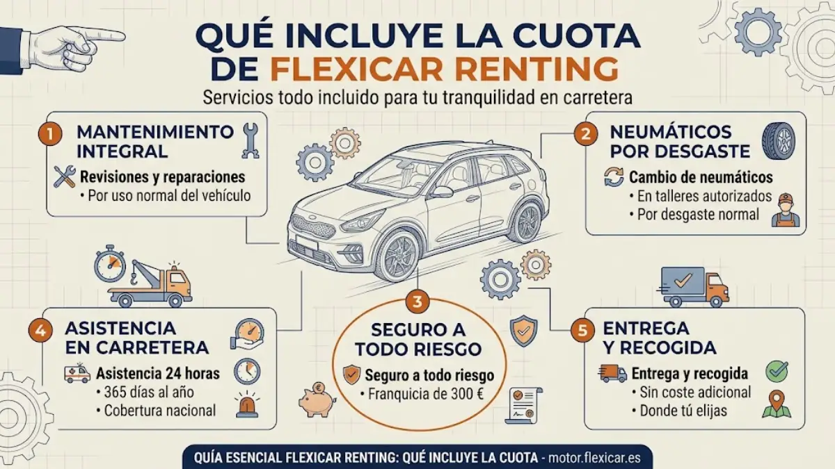 Infografía completa de la cuota de Flexicar Renting